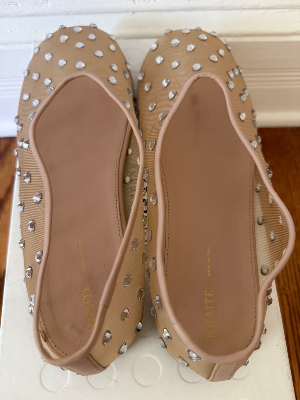 Khaite Marcy Crystal-Embellished Mesh Flats - Size 36 - Picture 5 of 7